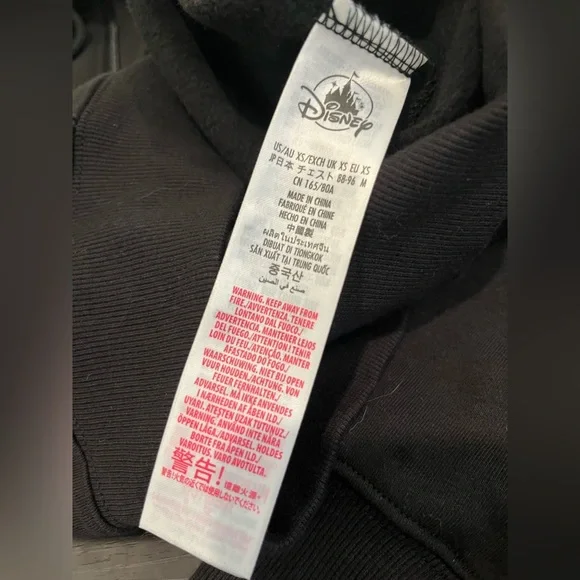 Disney Parks Haunted Mansion Disneyland Glow In The Dark Full Zip Hoodie XS NWT - Picture 8 of 10